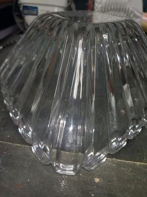 VTG Mikasa Lydia 11" Crystal Bowl Large Centerpiece Tulip Scalloped Ribbed HEAVY - Thumbnail 7