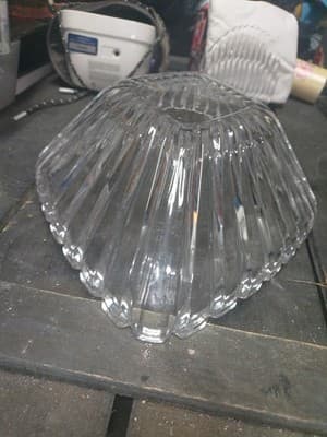 VTG Mikasa Lydia 11" Crystal Bowl Large Centerpiece Tulip Scalloped Ribbed HEAVY - Thumbnail 6