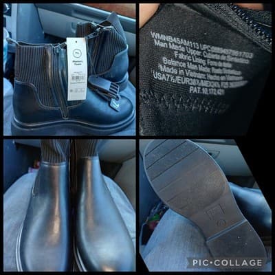 NWT No Boundaries Women's Knit Chelsea Boots Black Memory Foam Size 9 NEW - Image 1