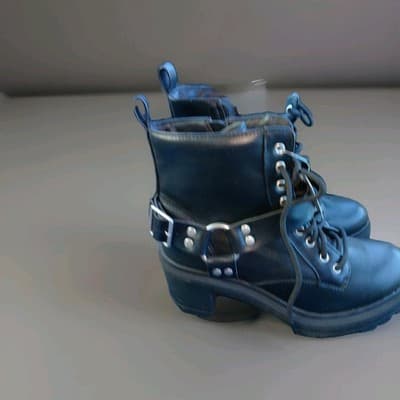 New No Boundaries Women’s Moto Combat Boots - Size 9 - Black Lace-Up Ankle Boots - Thumbnail 5