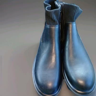 NWT No Boundaries Women's Knit Chelsea Boots Black Memory Foam Size 9 NEW - Thumbnail 2