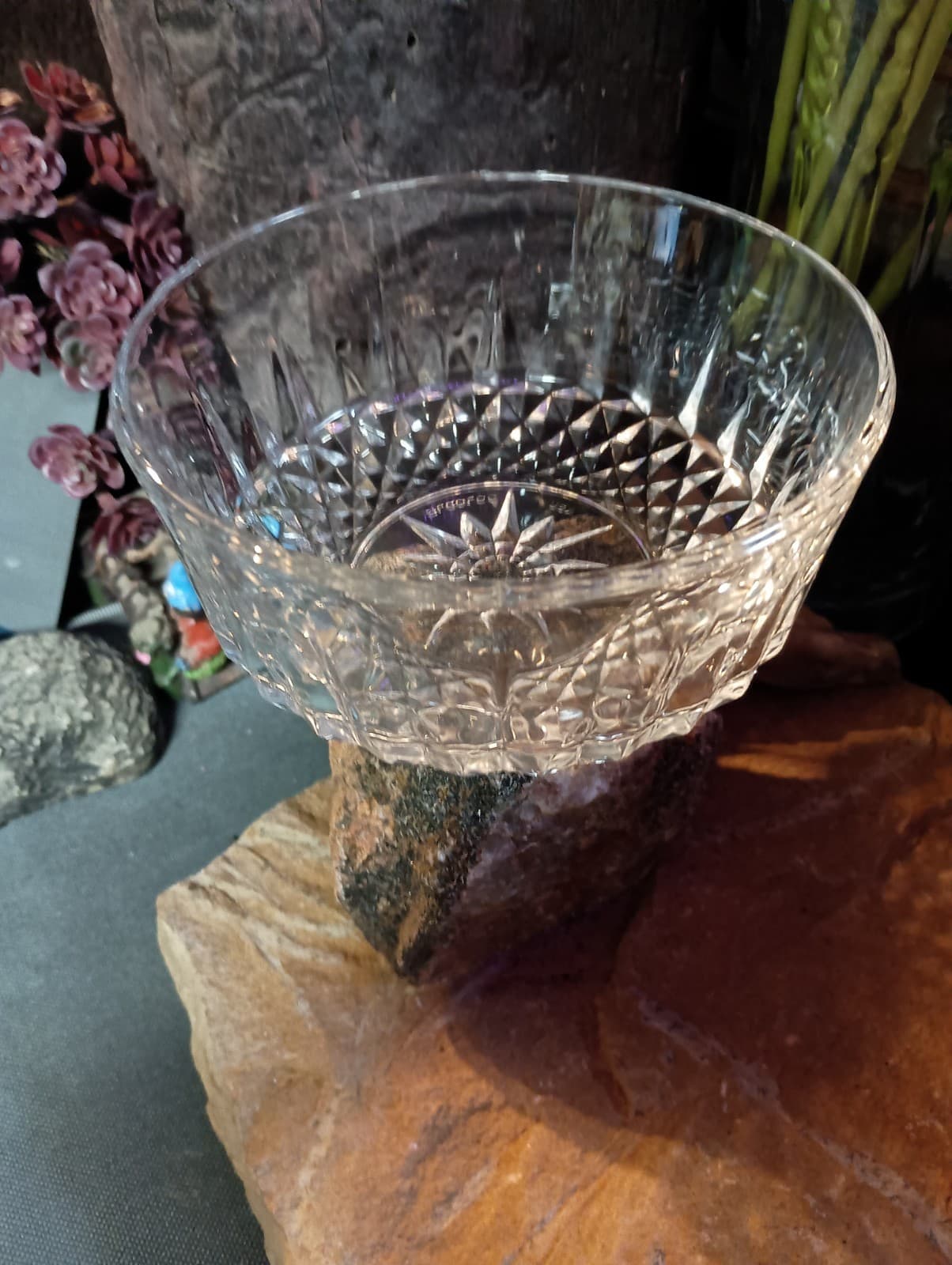 Vintage Glass Arcoroc USA 5" Desert Bowls with Starburst Pattern. Set of 4. § - Thumbnail 2