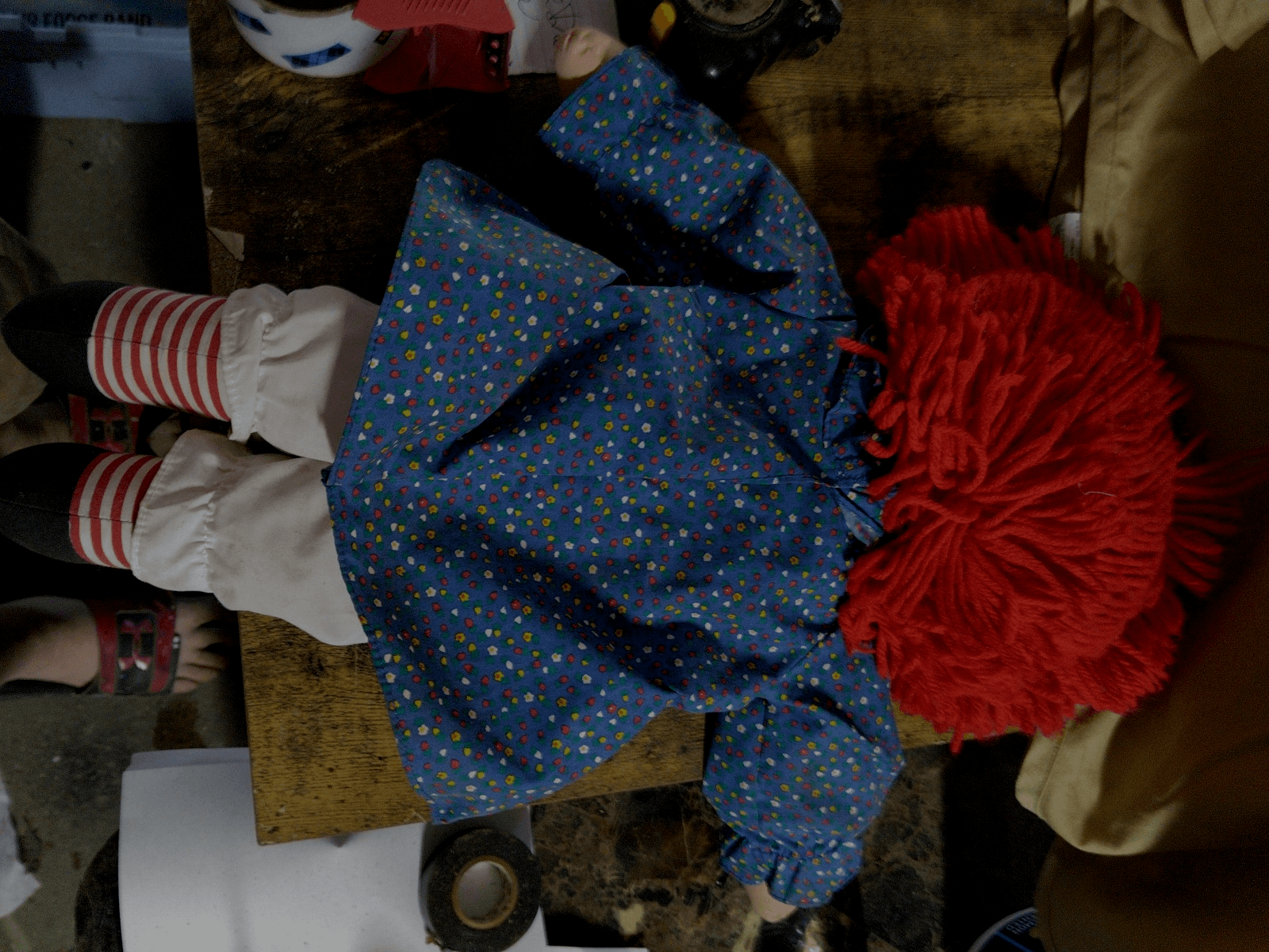 Playschool 20" Raggedy Ann Blue Dress Vintage - Thumbnail 3