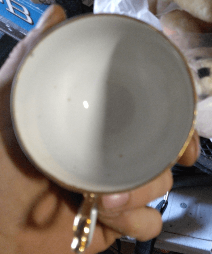 Vintager Cup and Saucer APPLE BLOSSOM Gold Trim, Footed Cup Reticulated Saucer, - Thumbnail 4