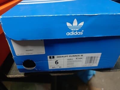 Adidas Womens Deerupt Runner Running Shoes Blue CQ2911 Low Top Lace Up Mesh 6 - Thumbnail 7