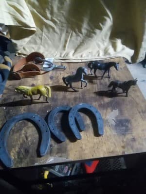 Lot of Horse Themed collectible items 4 Horse Figurines, 3 Horse Shows, And More - Image 1