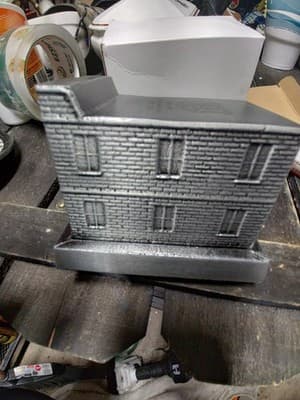 First State Bank Ashby MN 100th Anniversary Metal Building Bank - Box & Plug - Image 1