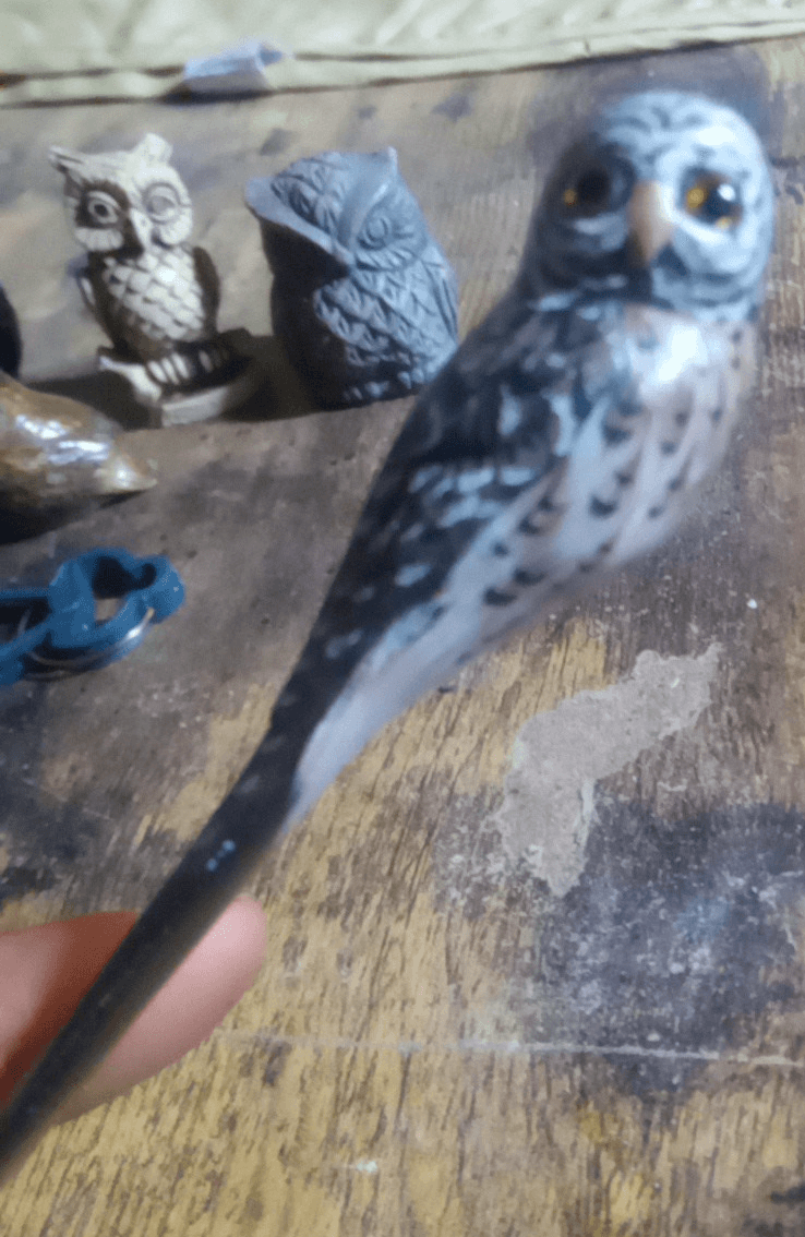 Lot Of 5 Vintage Owl Figurines. Each Made From Completely Different Materials. - Thumbnail 2