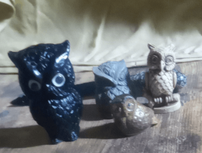 Lot Of 5 Vintage Owl Figurines. Each Made From Completely Different Materials. - Thumbnail 17