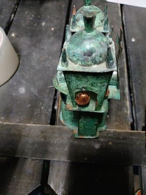 1982 Ayacucho Church & Bells Made In Peru Art Hand Made Soldered Bronze & Copper - Thumbnail 2