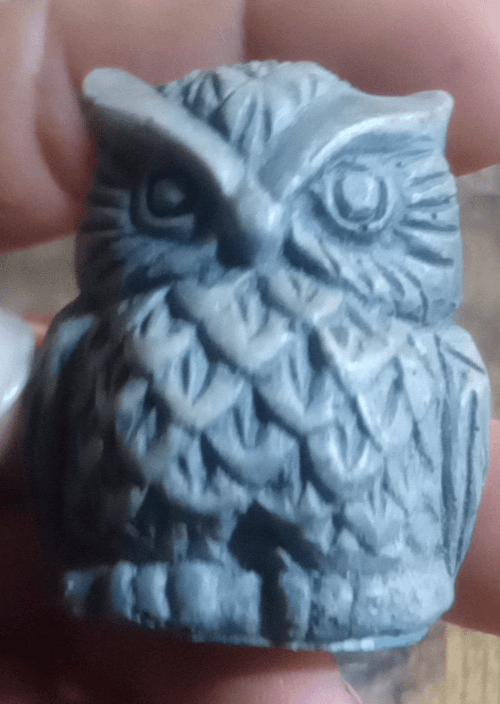 Lot Of 5 Vintage Owl Figurines. Each Made From Completely Different Materials. - Thumbnail 8
