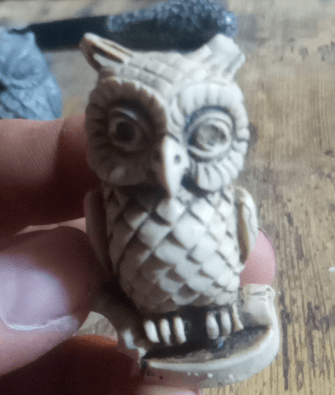 Lot Of 5 Vintage Owl Figurines. Each Made From Completely Different Materials. - Thumbnail 6