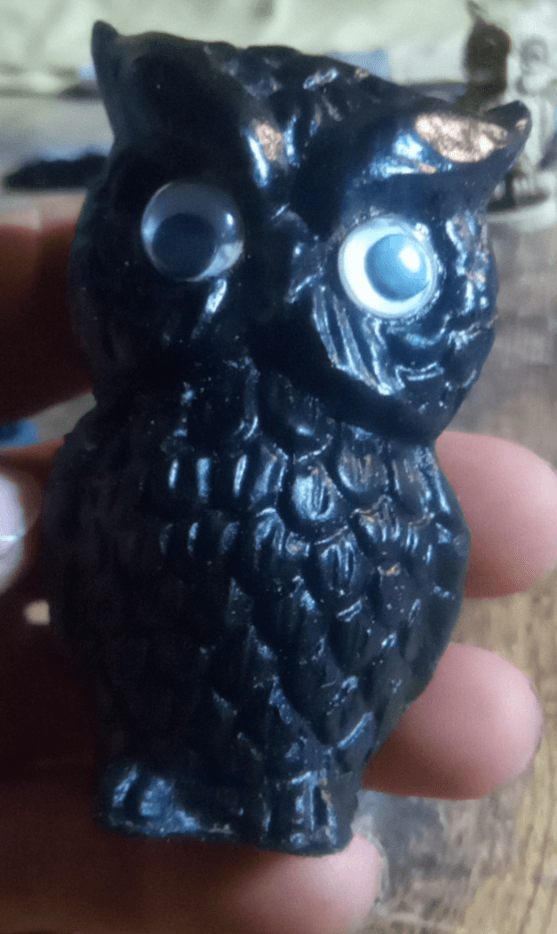 Lot Of 5 Vintage Owl Figurines. Each Made From Completely Different Materials. - Thumbnail 14