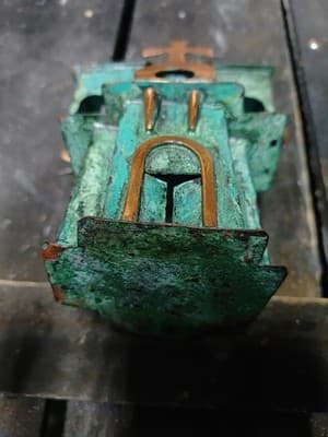 1982 Ayacucho Church & Bells Made In Peru Art Hand Made Soldered Bronze & Copper - Thumbnail 6