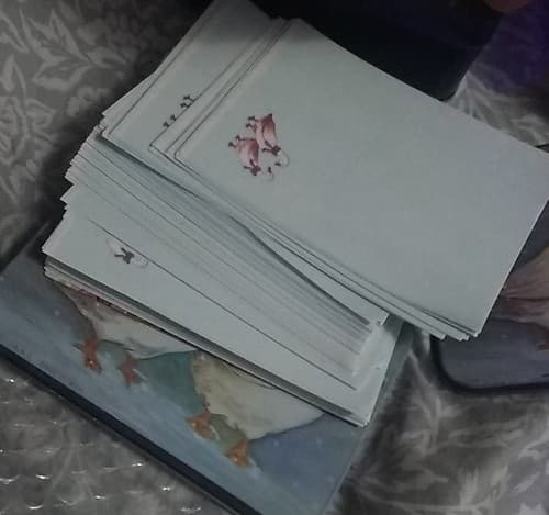 4 Different Vintage 2 Snow Geese Wearing A Blue Tie: /Mailbox /Cards /Notepad... - Thumbnail 5