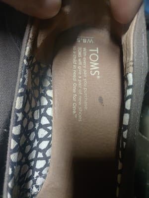 TOMS Espadrille Wedge Heel Open Toe Gray Canvas Shoes Women's Size 8.5W - Thumbnail 2