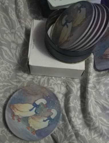 4 Different Vintage 2 Snow Geese Wearing A Blue Tie: /Mailbox /Cards /Notepad... - Thumbnail 3