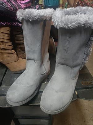 Women's Hart Shearling Boots - Cat & Jack™ Gray 13 - Image 1