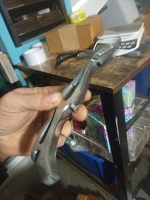 '99 Harley Davidson Touring Road King Chrome Flame Mirror Stems Set No Hardware - Thumbnail 2