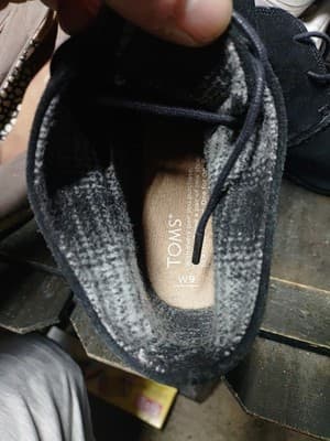 Toms Boots Womens 9 Kala Desert Wedge Booties Black Suede Lace Up Round 300216 - Thumbnail 7