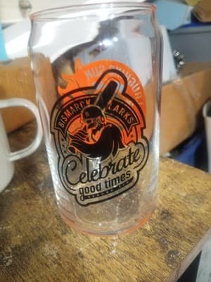 Lot Of 5 Cups. 2 Bismark Larks Glasses, 2 Coffee Mugs, 1 Buffalo Bills Cup - Thumbnail 3