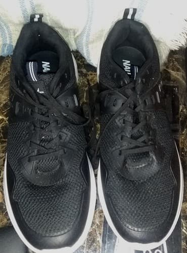 Nautica Size 10 Mens Black And White Running Shoes - Image 1