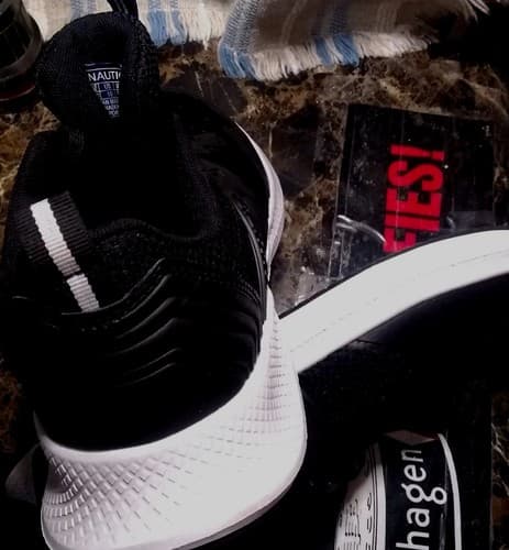 Nautica Size 10 Mens Black And White Running Shoes - Thumbnail 2