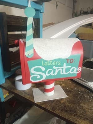 Ashland Letters to Santa North Pole Tabletop Mailbox Christmas Dec 25th - Image 1