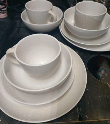 Pfaltzgraff Sandbar Sand & Seas 8pc Dinnerware Set - Service for 2 - NO CHIPS - Thumbnail 2