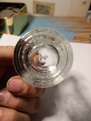 Vintage MCM Clear Glass Shot Mugs Set of 4 Textured Tree Bark Whiskey Tasters - Thumbnail 2