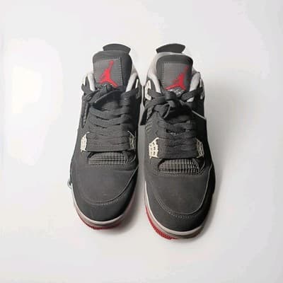 🔥 2019 Nike Air Jordan 4 IV Retro BRED Black Red 308497-060 Size 9.5 Nike Air - Thumbnail 2