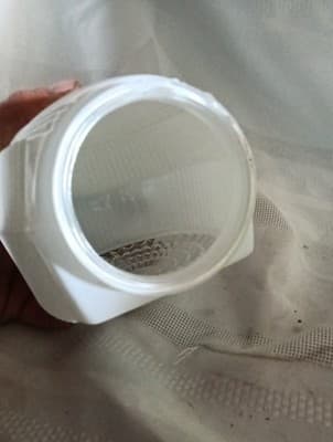 Vtg White Frosted Clear Glass Light Fixture Shade Globe Cover Art Deco Retro - Thumbnail 5