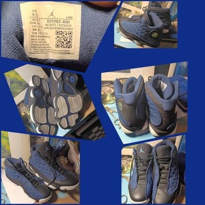 🔥 Nike Air Jordan 13 Retro Brave Blue Size 9.5 2022 - MINT Holograms w/... - Image 1