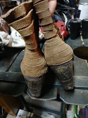 Naughty Monkey Boots Womens 11 Brown Suede Leather Ankle Boot High Heel - Thumbnail 3