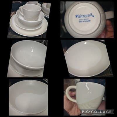 Pfaltzgraff Sandbar Sand & Seas 8pc Dinnerware Set - Service for 2 - NO CHIPS - Image 1