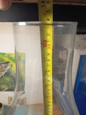 Vintage Lamp Light Farms Clear Hobnail Glass Oil Lamp #13 Base with Chimney 13" - Thumbnail 7