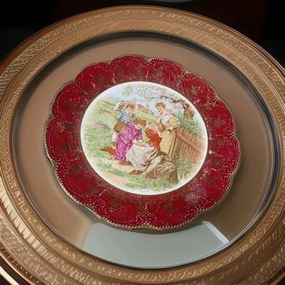 Vintage Masonic Pittsburgh PA Commandery 53rd Annual Courtship 1906 Plate - Image 1