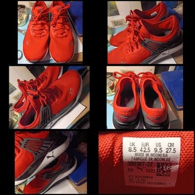 Puma Pacer Future High Risk Red Black Men's Size 8.5 Running Shoes 380367-22 - Image 1