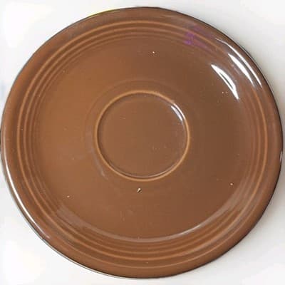 Vintage Fiesta Chocolate Brown Coffee Tea Cups & Saucers Set of 4 HLC USA 2008 - Thumbnail 7