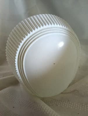 Vtg White Frosted Clear Glass Light Fixture Shade Globe Cover Art Deco Retro - Thumbnail 4