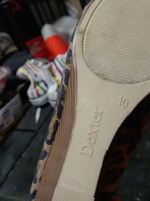 Dexter Womens Size 10 Leopard Cheetah Print Faux Suede Wedge Heels Pumps Shoes - Thumbnail 8