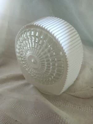 Vtg White Frosted Clear Glass Light Fixture Shade Globe Cover Art Deco Retro - Thumbnail 2