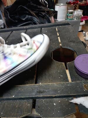 Converse All Star High Top Foil Color Zebra Design JUNIOR Sz 5 Chuck Taylor - Thumbnail 2