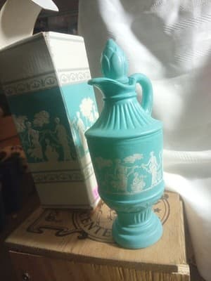 May 1979 Avon Blue Charisma Perfume Bottle - Greek Design - Image 1