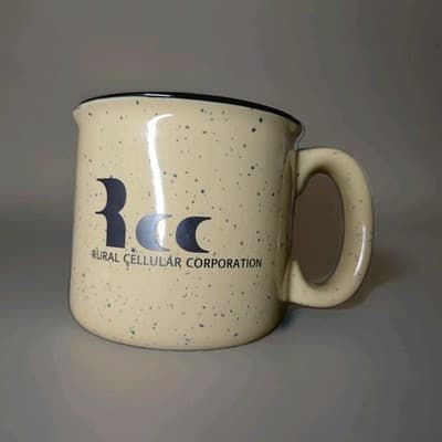 M-Ware Gold Coffee Mug Rural Cellular Corporation Stoneware Heavy Diner Style... - Image 1