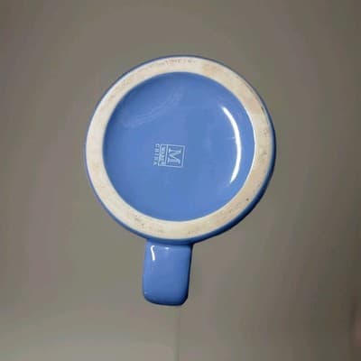 M-Ware Blue Coffee Mug Rural Gardonville Telephone Stoneware Heavy Dine Style... - Thumbnail 6