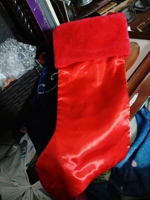 Disney Incredibles Christmas Stocking Satin Plush Red Gold Embroidered Logo 16" - Thumbnail 3