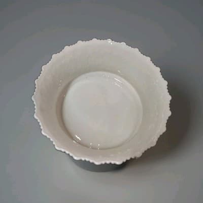 Vintage Lenox Woodland Centerpiece Bowl Ivory Porcelain Scalloped Acanthus 9.25" - Thumbnail 3