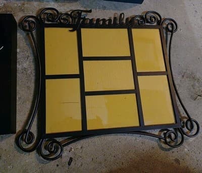 Lot Of 5 Decorative Wall Pieces:\2 Planter/Plants / Lg & Am Picture Frames /Sign - Thumbnail 2