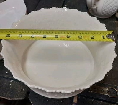 Vintage Lenox Woodland Centerpiece Bowl Ivory Porcelain Scalloped Acanthus 9.25" - Thumbnail 7